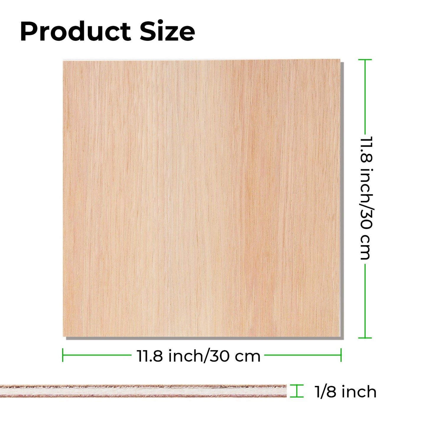 1/8" Hickory Plywood Sheets (6pcs)