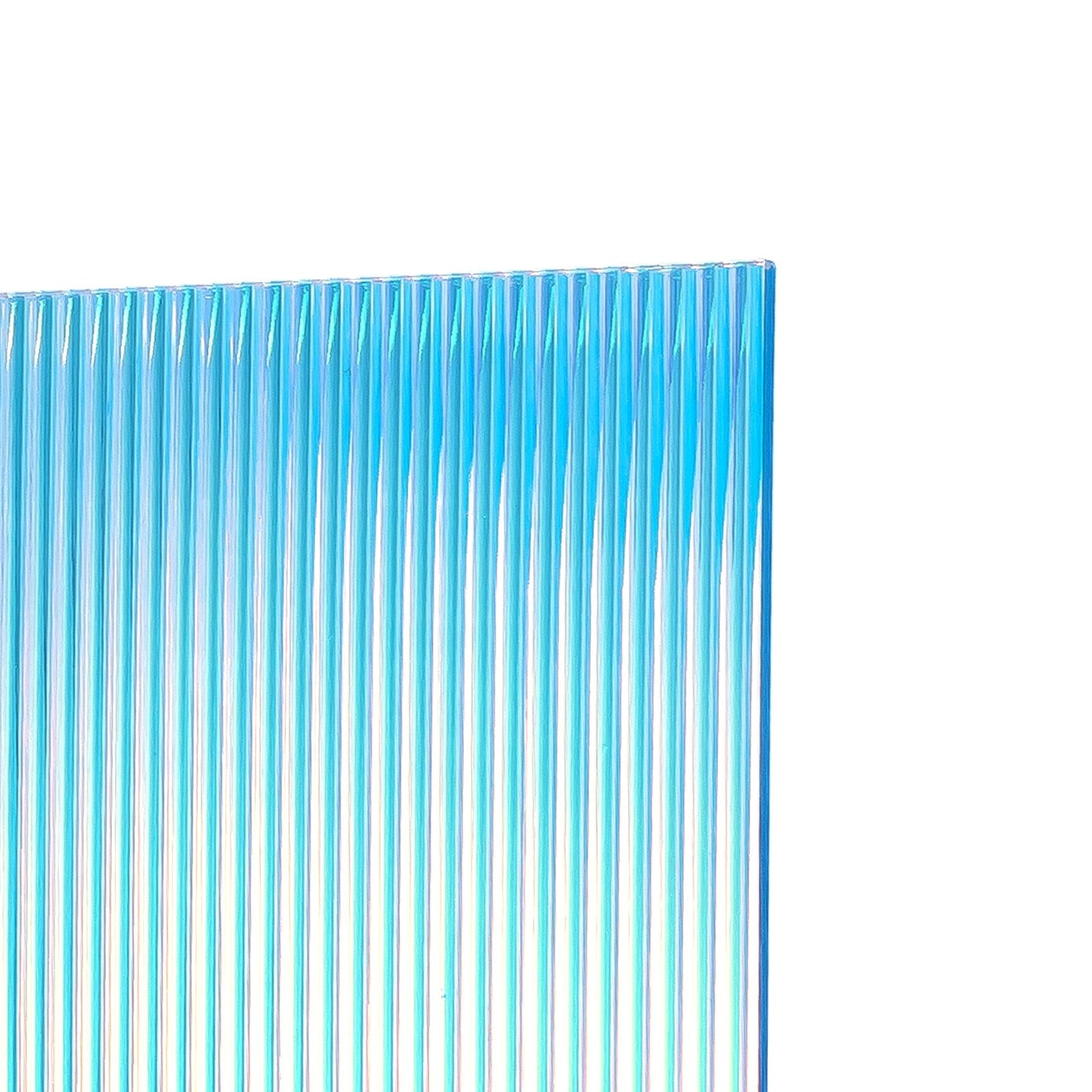 1/8" Iridescent Blue Striped Transparent Acrylic Plexiglass (3pcs)