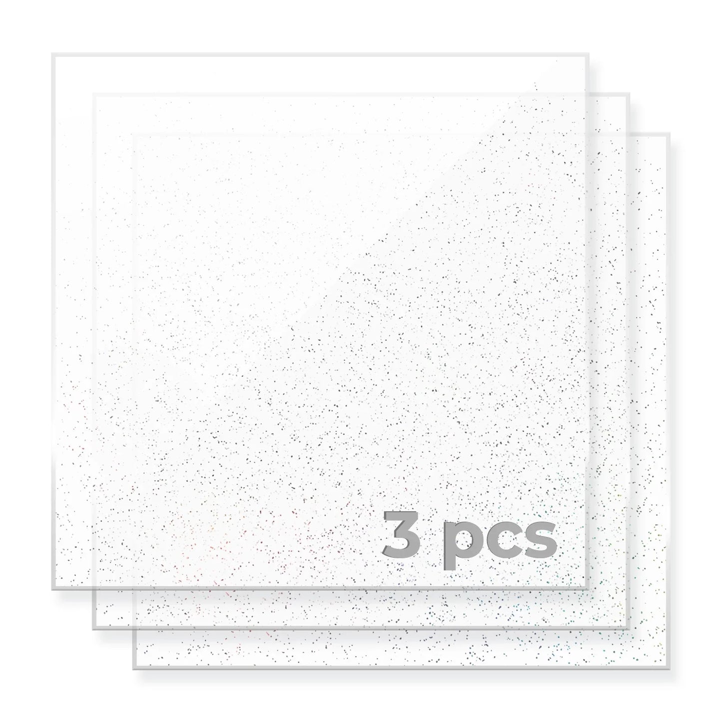 1/8" Glitter Translucent Glossy Acrylic Sheet Plexiglass (3pcs)