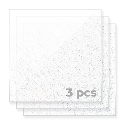 1/8" Glitter Translucent Glossy Acrylic Sheet Plexiglass (3pcs)