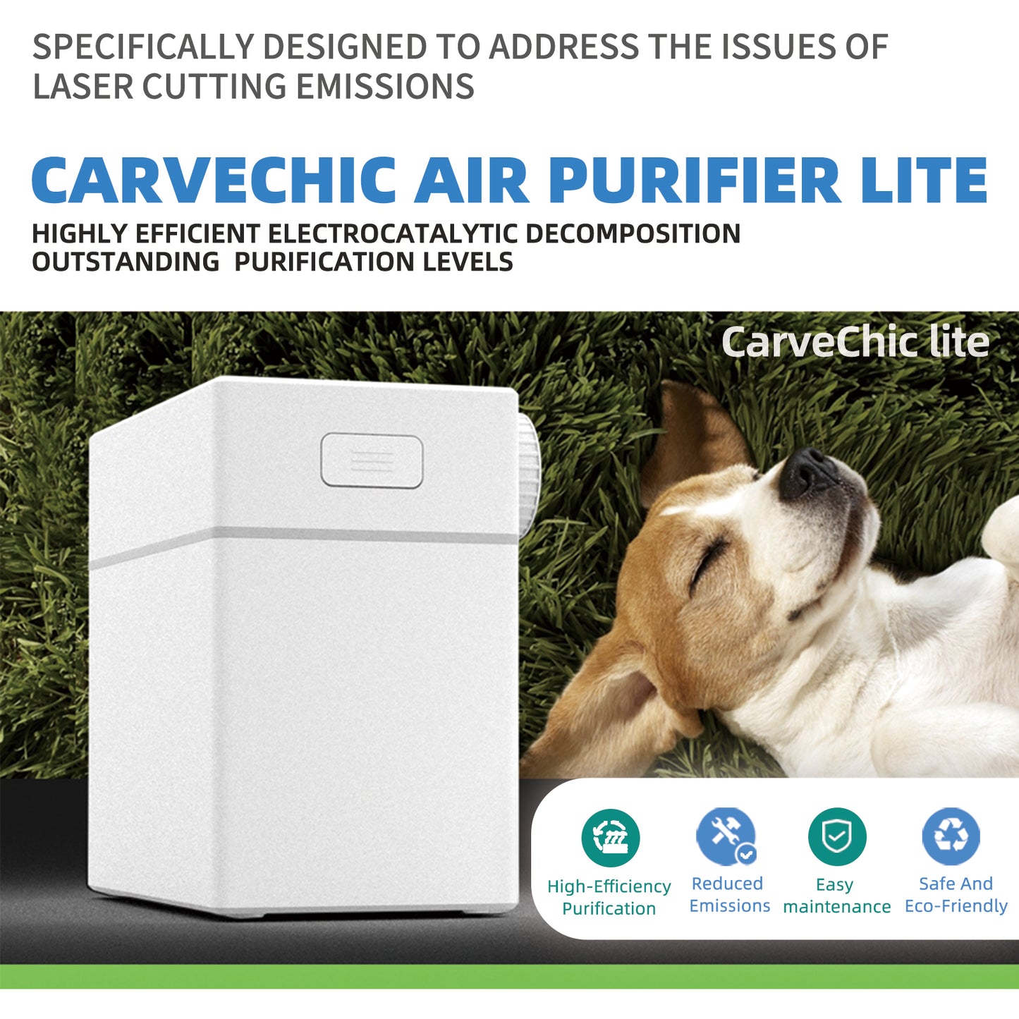 CarveChic Air Purifier Lite -Smoke Purifier for Frame Laser Engraver Machine (Use with Enclosure)